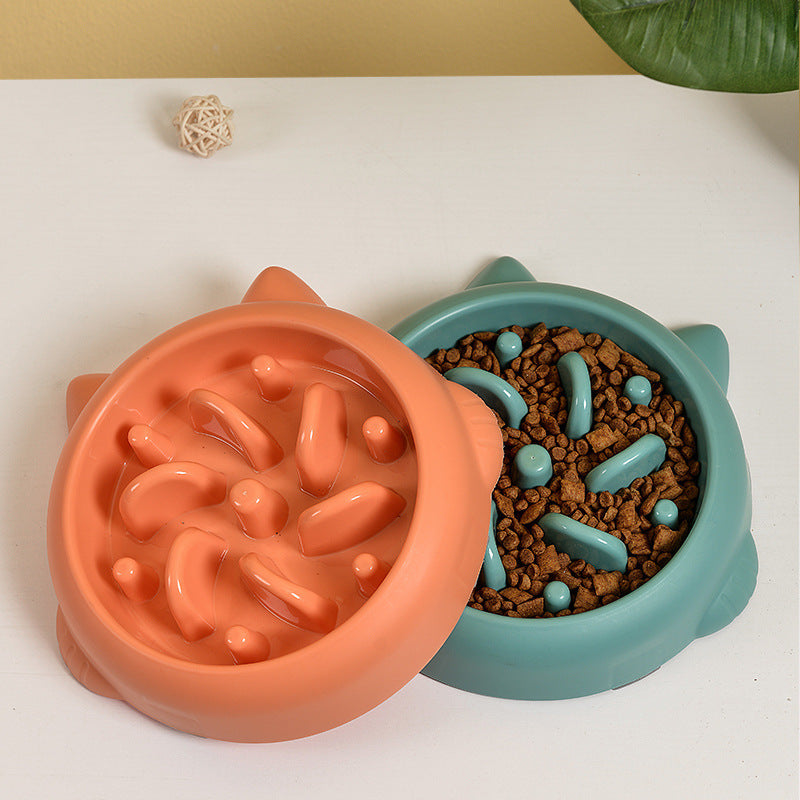 Slow Food Bowl Dog PP Material for Pets Minimalist