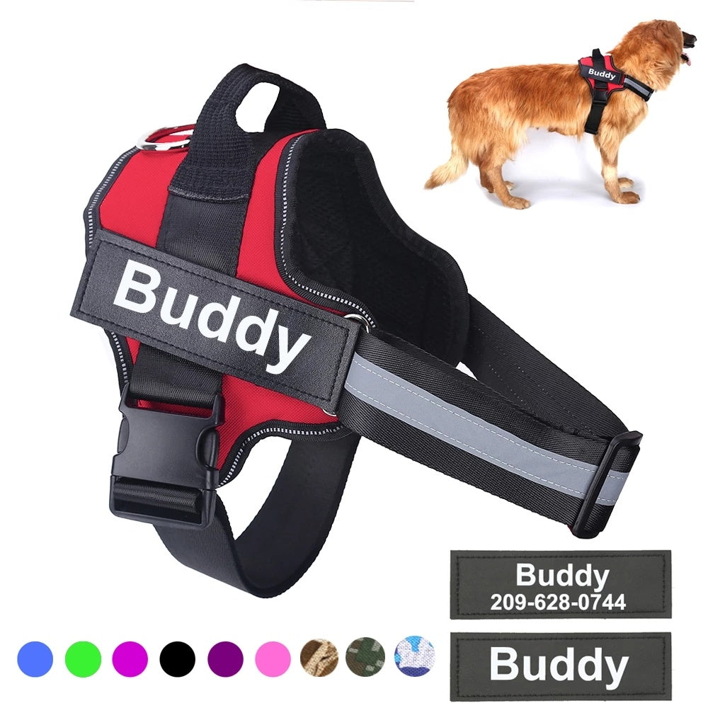 Personalized Dog Harness Vest – No-Pull, Adjustable, Safe