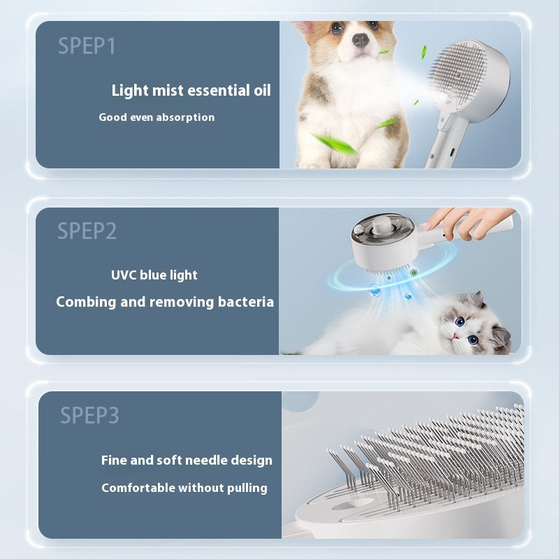 Self-Cleaning Pet Hair Brush – Dog & Cat Grooming