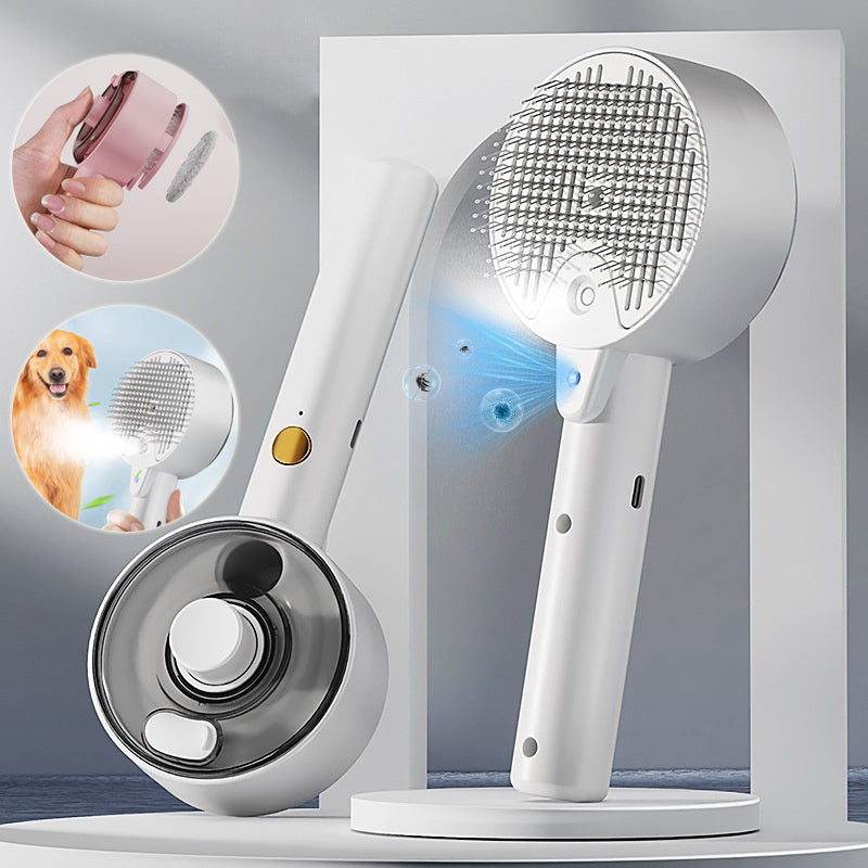 Self-Cleaning Pet Hair Brush – Dog & Cat Grooming