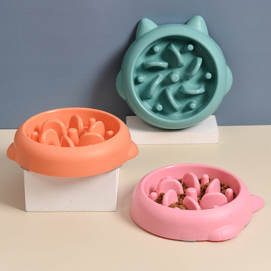 Slow Food Bowl Dog PP Material for Pets Minimalist